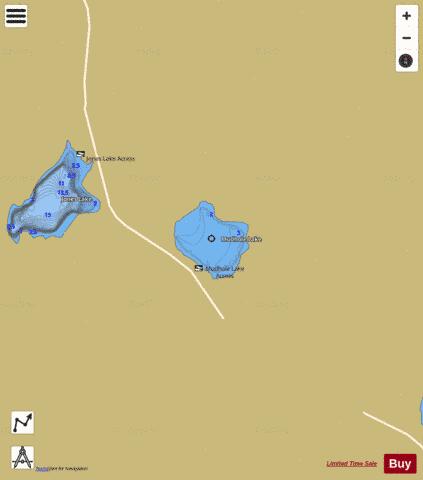 Shallow Lake depth contour Map - i-Boating App