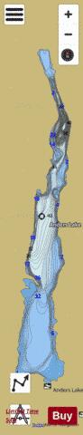 Anders Lake depth contour Map - i-Boating App