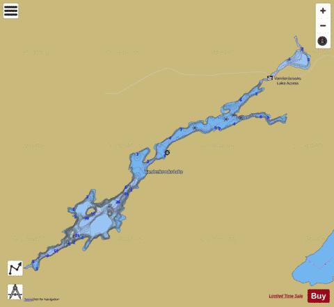 Vandenbrooks Lake depth contour Map - i-Boating App
