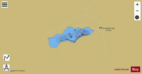 Greenpike (Pike) Lake depth contour Map - i-Boating App