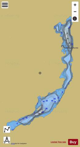 Pace Lake depth contour Map - i-Boating App