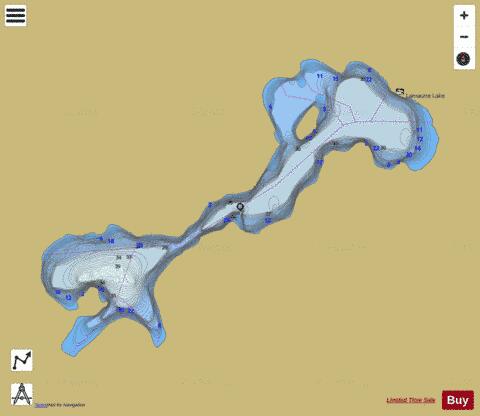 Lake Lamaune depth contour Map - i-Boating App