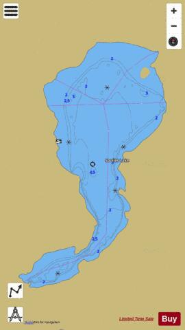 Soulier Lake depth contour Map - i-Boating App