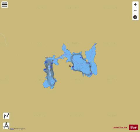 Maguire Lake depth contour Map - i-Boating App