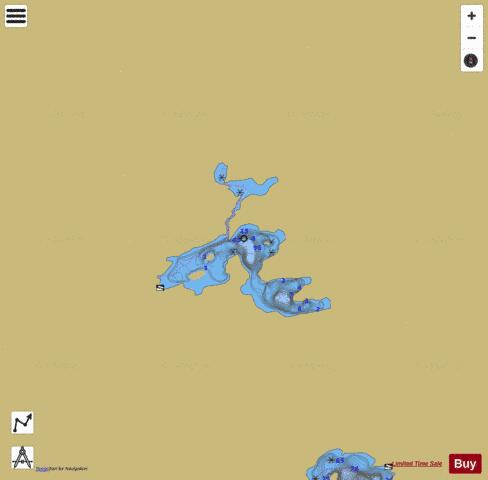 Wing Lake depth contour Map - i-Boating App