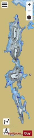 Telfer Lake depth contour Map - i-Boating App