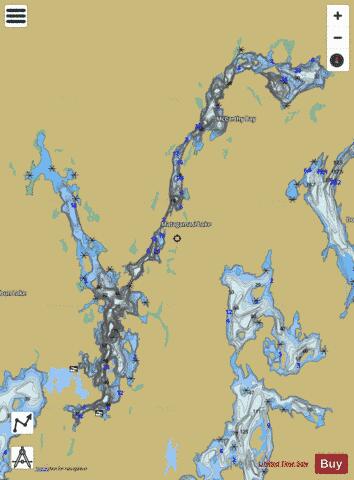 Matagamasi lake depth contour Map - i-Boating App