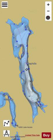 Dinny Lake (Houltain) depth contour Map - i-Boating App