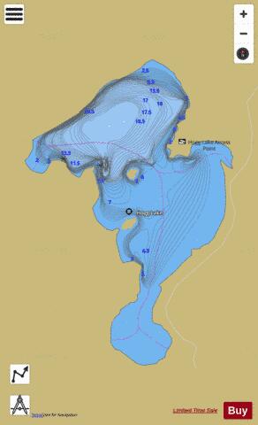Hogg Lake depth contour Map - i-Boating App
