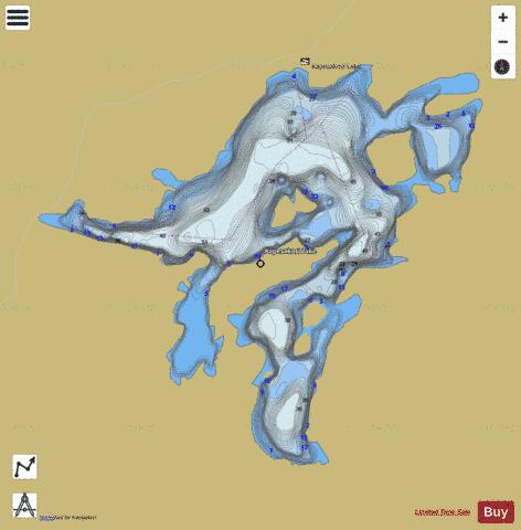 Kapesakosi Lake depth contour Map - i-Boating App