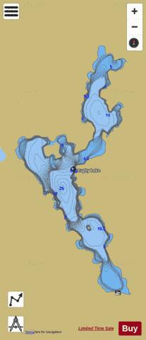 Rugby Lake depth contour Map - i-Boating App