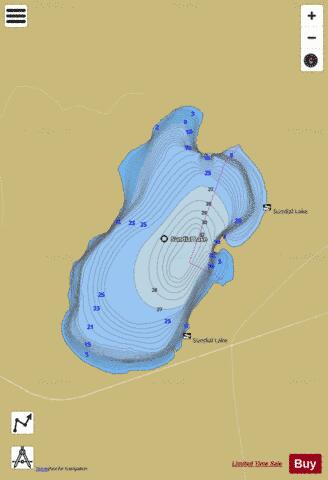Sundial Lake depth contour Map - i-Boating App