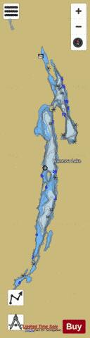 Vanessa Lake depth contour Map - i-Boating App