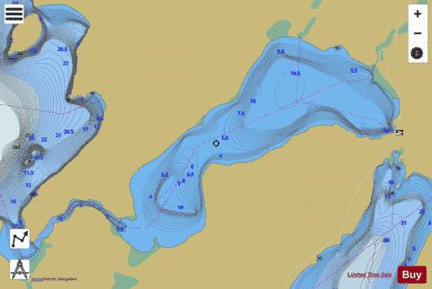 Little Indian Lake depth contour Map - i-Boating App