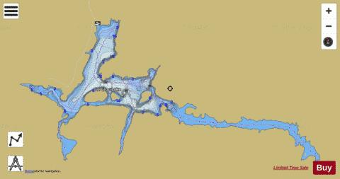 Le Grou Lake depth contour Map - i-Boating App