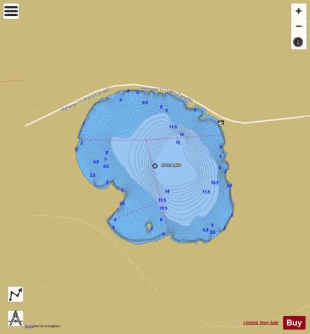 Rous Lake depth contour Map - i-Boating App