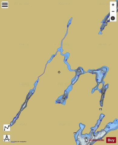 Fields Lake depth contour Map - i-Boating App