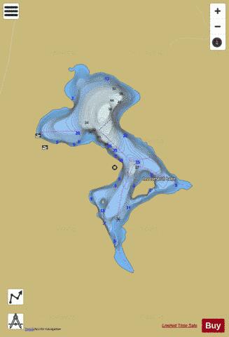 Mooseskull Lake depth contour Map - i-Boating App