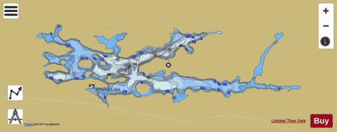 Mawley Lake depth contour Map - i-Boating App