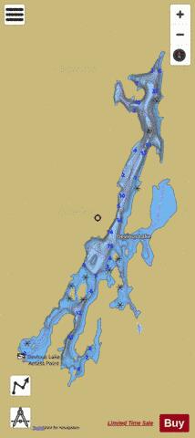 Devious Lake depth contour Map - i-Boating App