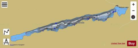 Watson Lake depth contour Map - i-Boating App