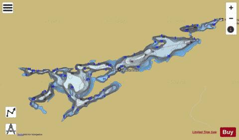 Windigokan Lake depth contour Map - i-Boating App