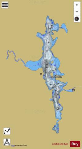 Dividing Lake (Gogama) depth contour Map - i-Boating App