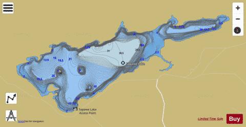 Sabawi Lake depth contour Map - i-Boating App