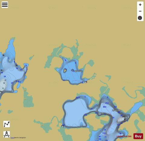 Wife Lake depth contour Map - i-Boating App