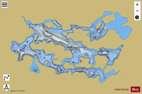 Gargoyle Lake depth contour Map - i-Boating App