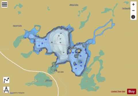 Icy Lake depth contour Map - i-Boating App