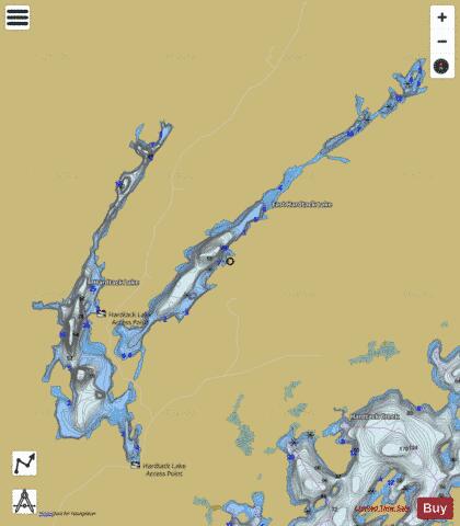 Hardtack Lake depth contour Map - i-Boating App
