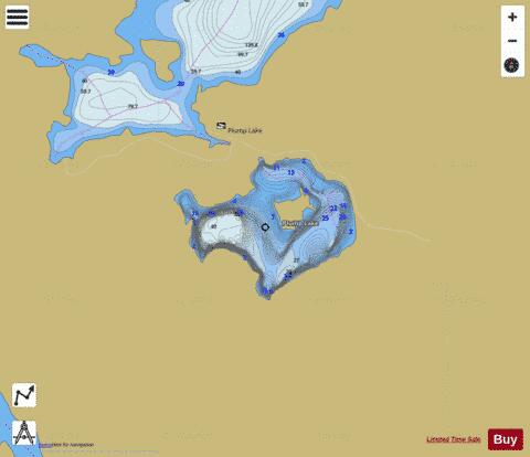 Plump Lake (Round Lake) depth contour Map - i-Boating App