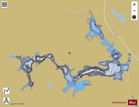 Galeairy Lake depth contour Map - i-Boating App