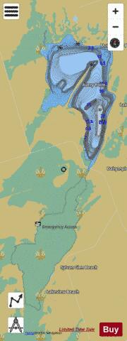Dalrymple Lake depth contour Map - i-Boating App