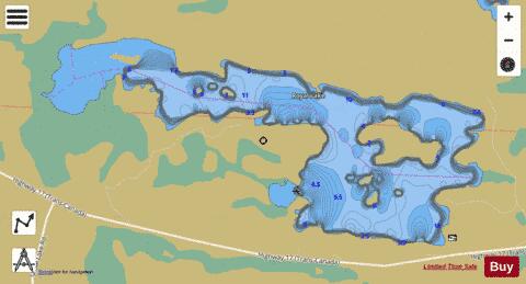 Royal Lake depth contour Map - i-Boating App