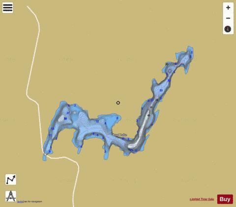 Road Lake depth contour Map - i-Boating App