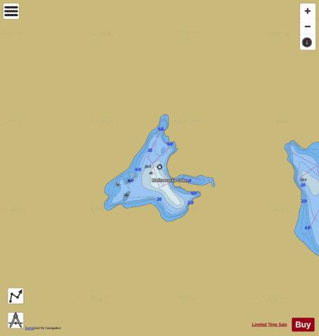 Mattowacka Lake depth contour Map - i-Boating App