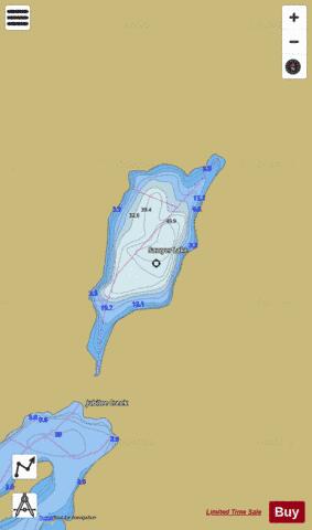 Sawyer Lake depth contour Map - i-Boating App