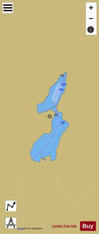 Weed Lake depth contour Map - i-Boating App