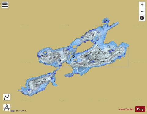 Maggie Lake depth contour Map - i-Boating App