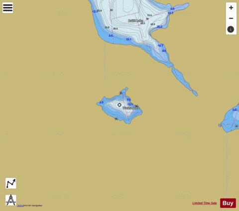 Washa Lake depth contour Map - i-Boating App