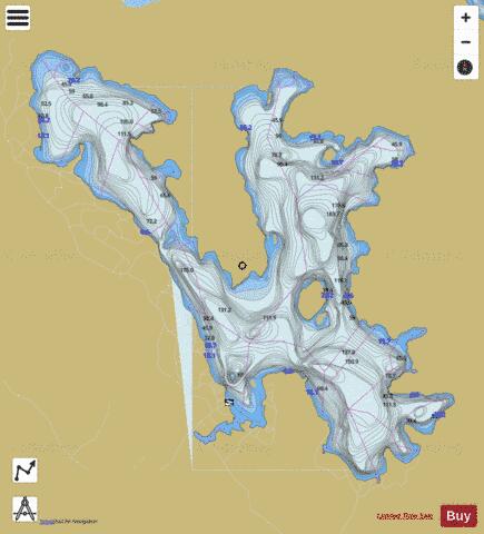 Aylen Lake depth contour Map - i-Boating App