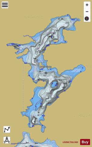 Manitou Lake depth contour Map - i-Boating App