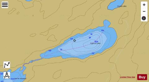 Cyprus Lake depth contour Map - i-Boating App
