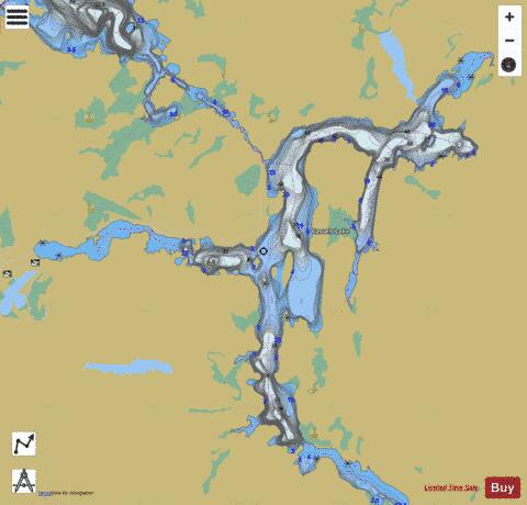 Cassels Lake depth contour Map - i-Boating App