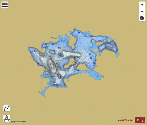 Gavor Lake depth contour Map - i-Boating App