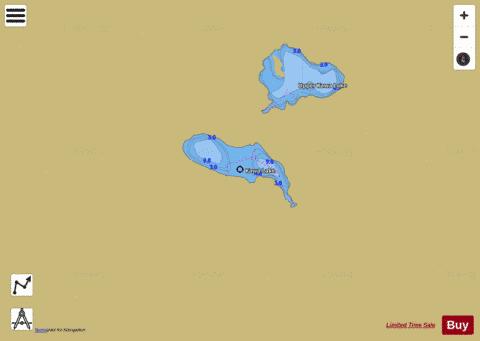 Kawa Lake depth contour Map - i-Boating App