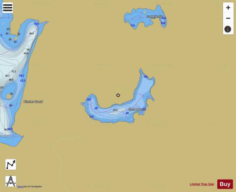 Clara Lake depth contour Map - i-Boating App