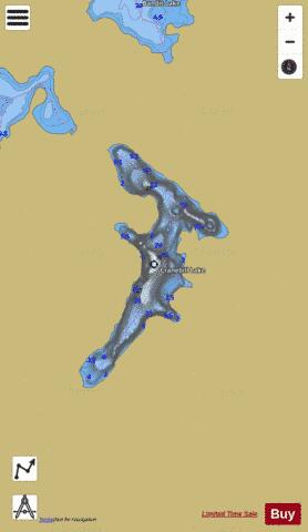 Cranebill Lake depth contour Map - i-Boating App
